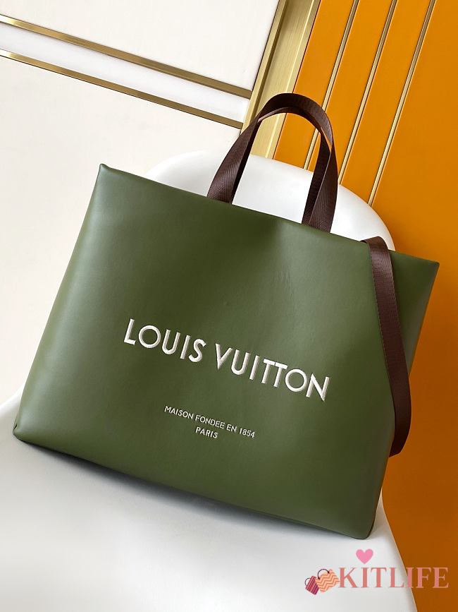 Kitlife Louis Vuitton Mini Shopper Tote Bag Green M13982 40x32x16cm  - 1