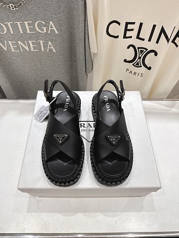 Kitlife Prada 2025SS Platform Beach Sandals Black