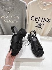 Kitlife Prada 2025SS Platform Beach Sandals Black - 3