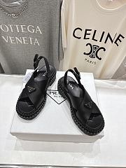 Kitlife Prada 2025SS Platform Beach Sandals Black - 2