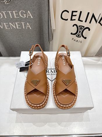 Kitlife Prada 2025SS Platform Beach Sandals Brown