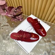 Kitlife Prada Classic Triangle Logo Half Slides Red - 5
