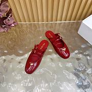 Kitlife Prada Classic Triangle Logo Half Slides Red - 4