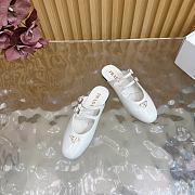 Kitlife Prada Classic Triangle Logo Half Slides White - 4