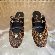 Kitlife Prada Classic Triangle Logo Half Slides Leopard Print  - 1