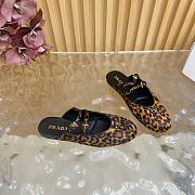 Kitlife Prada Classic Triangle Logo Half Slides Leopard Print  - 6