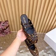 Kitlife Prada Classic Triangle Logo Half Slides Leopard Print  - 4