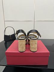 Kitlife Valentino Garavani VLogo Signature 80 Black Leather Platform Sandals - 3