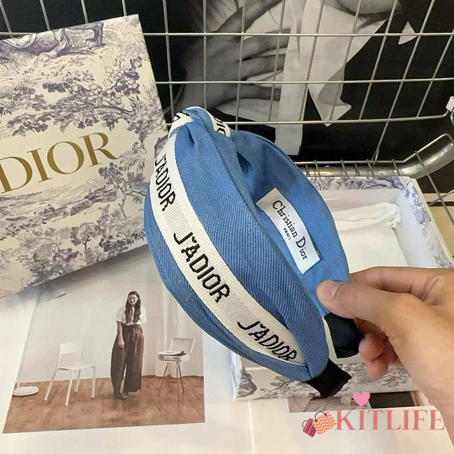 Kitlife Dior Blue Denim Headband - 1