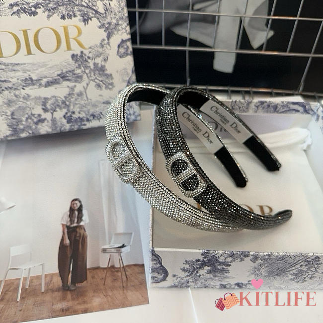 Kitlife Dior Headband Diamong Black / Silver - 1