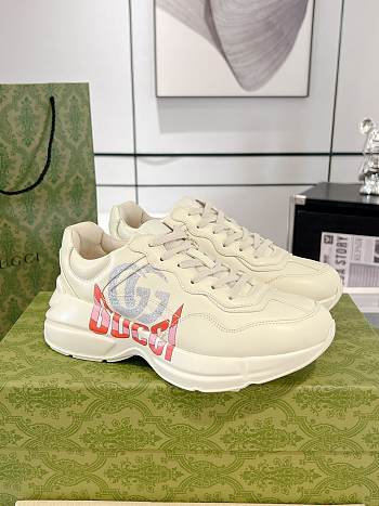 Kitlife Gucci Rhyton Ivory Red Sneakers 