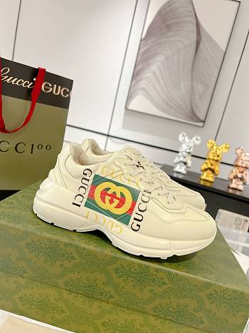 Kitlife Gucci Rhyton White Leather Sneaker Vintage Logo