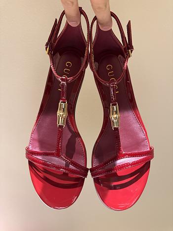 Kitlife Gucci 25SS Bamboo Buckle Sandals Red