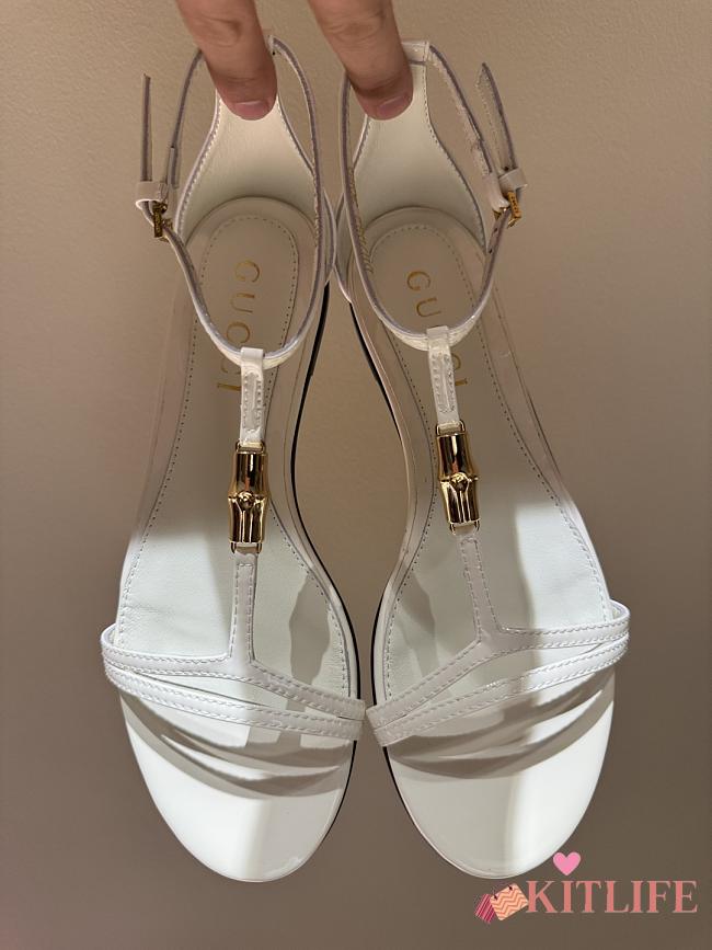 Kitlife Gucci 25SS Bamboo Buckle Sandals White - 1