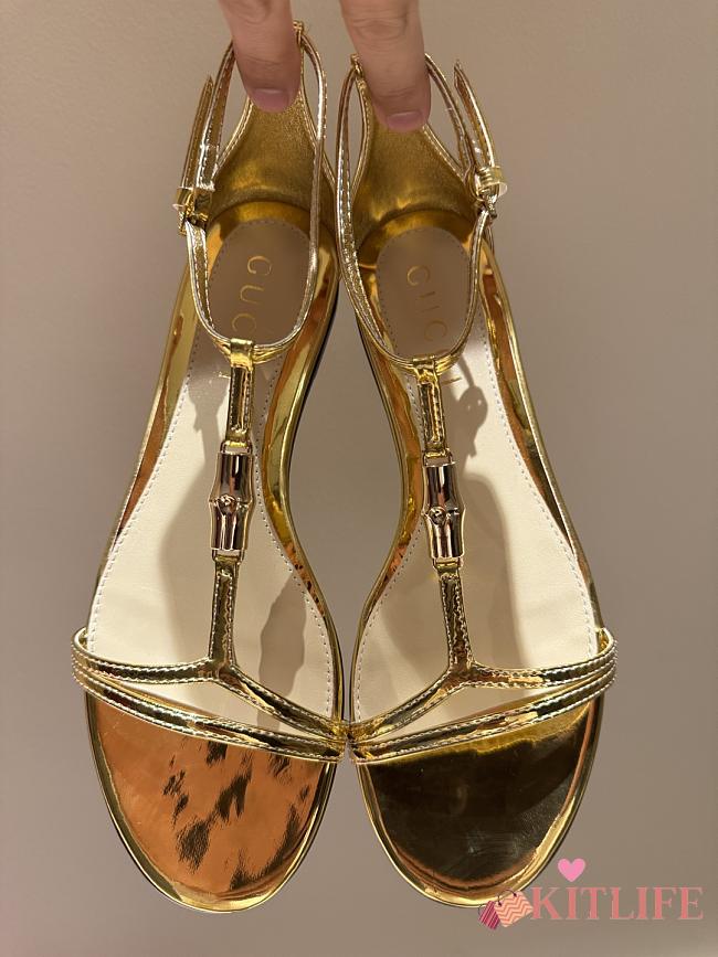 Kitlife Gucci 25SS Bamboo Buckle Sandals Gold - 1