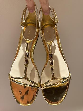Kitlife Gucci 25SS Bamboo Buckle Sandals Gold