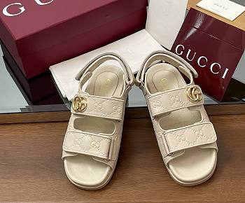 Kitlife Gucci Sandals With Double G in White