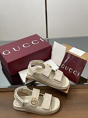 Kitlife Gucci Sandals With Double G in White - 6