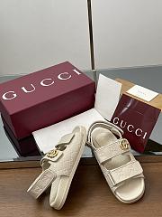 Kitlife Gucci Sandals With Double G in White - 3