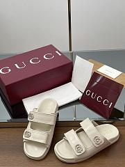 Kitlife Gucci Sandals With Crystal Double G in White - 6