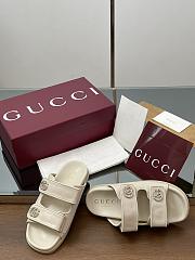Kitlife Gucci Sandals With Crystal Double G in White - 4