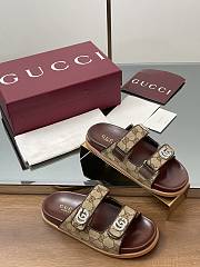 Kitlife Gucci Sandals With Crystal Double G in Beige - 6