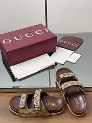 Kitlife Gucci Sandals With Crystal Double G in Beige - 5