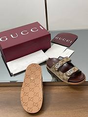 Kitlife Gucci Sandals With Crystal Double G in Beige - 3