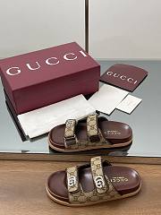 Kitlife Gucci Sandals With Crystal Double G in Beige - 2