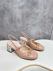 Kitlife Gucci Women's Horsebit Pump With Crystals heels 6.5cm Beige - 1