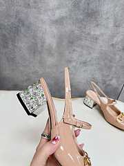 Kitlife Gucci Women's Horsebit Pump With Crystals heels 6.5cm Beige - 5