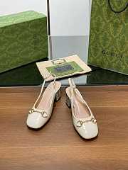 Kitlife Gucci Women's Horsebit Pump With Crystals heels 6.5cm Beige - 2