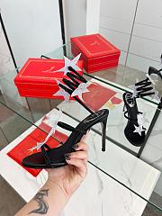 Kitlife René Caovilla 105mm Cleo Sandals Black & Silver - 3