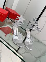 Kitlife René Caovilla 105mm Cleo Sandals Silver - 6