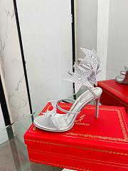 Kitlife René Caovilla 105mm Cleo Sandals Silver - 5