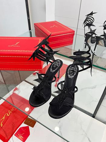 Kitlife René Caovilla 105mm Cleo Sandals Black 