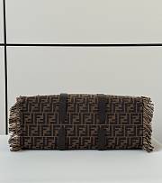 Kitlife Fendi Summer Tote Brown FF Jacquard Fabric Bag 40x16x29cm - 5