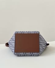 Kitlife Fendi Origami Grey Denim Jacquard Bag 15x15x19cm - 6