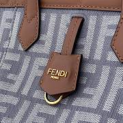 Kitlife Fendi Origami Grey Denim Jacquard Bag 15x15x19cm - 5