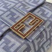 Kitlife Fendi Grey Denim Mamma Baguette Bag 16x13x10cm - 5
