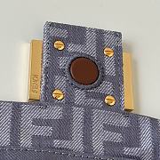 Kitlife Fendi Grey Denim Mamma Baguette Bag 16x13x10cm - 4