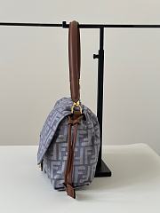 Kitlife Fendi Grey Denim Mamma Baguette Bag 16x13x10cm - 3
