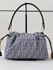 Kitlife Fendi Grey Denim Mamma Baguette Bag 16x13x10cm - 2