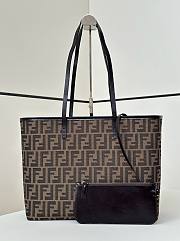 Kitlife Fendi Brown FF Monogram Tote Bag 34x13x27cm - 1