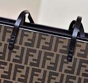 Kitlife Fendi Brown FF Monogram Tote Bag 34x13x27cm - 5