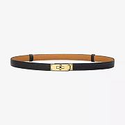 Kitlife Hermes Kelly Belt Black With Gold / Silver Buckle 1.8cm - 1
