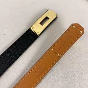 Kitlife Hermes Kelly Belt Black With Gold / Silver Buckle 1.8cm - 5