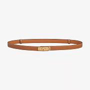 Kitlife Hermes Kelly Belt Brown With Gold / Silver Buckle 1.8cm - 1