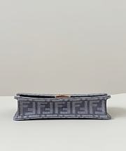 Kitlife Fendi Baguette Chain Bag Grey Denim 21x5x11.5cm - 5
