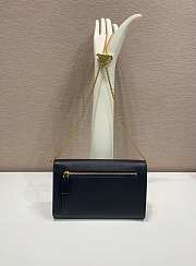 Kitlife Prada Saffiano Black Leather Shoulder Bag 20x11.5cm - 2